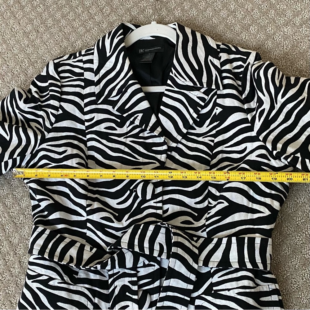 I-N-C Zebra Print Belted Jacket - image 8
